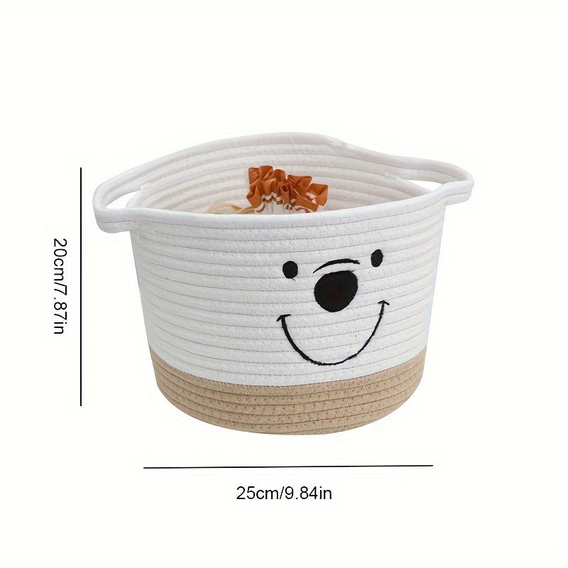 Cartoon Storage Basket for Diapers Bottles & Toys