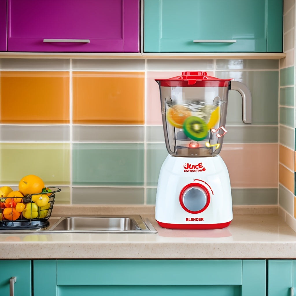 Kids Pretend Play Juicer Toy Kitchen Fruit Blender Essential Home Toys