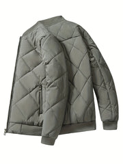 Men's Warm Fleece Baseball Collar Zip Up Jacket Coat