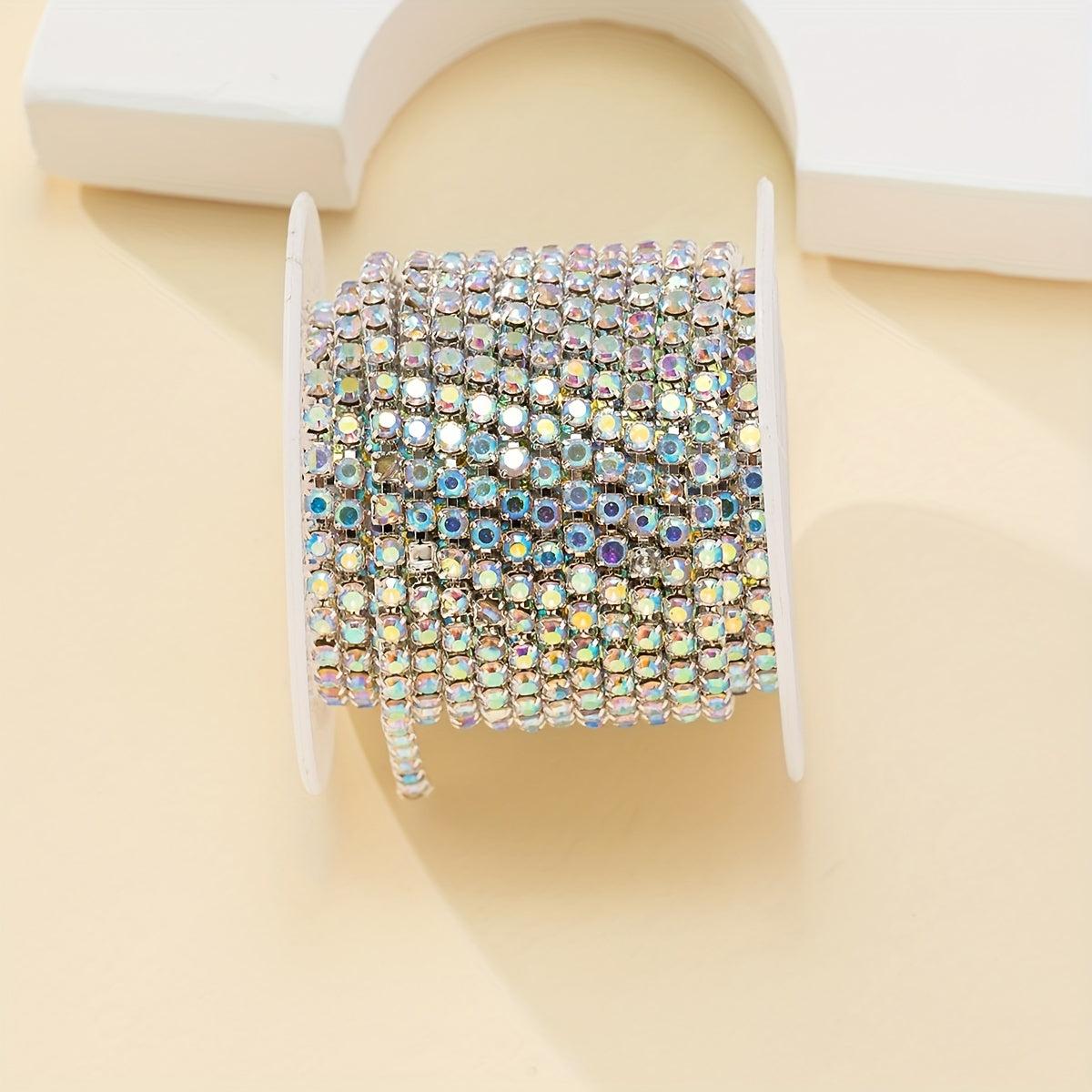 177 17inch Rhinestone Chain Silver Base AB Mixed Chain for DIY Accessories