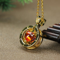 Cupid Heart Pendant Agate Love Gift Men Birthday Present