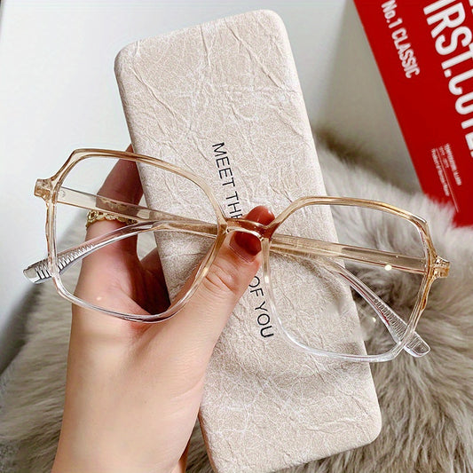 Jelly Square Clear Lens Light Blocking Glasses
