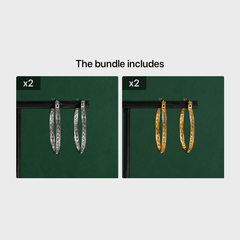 Temperament Zircon Hoop Earrings Zinc Alloy Ear Jewelry Accessories