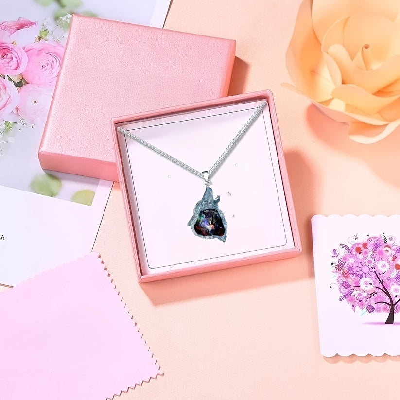 Girl's Wolf King Pendant Necklace Party Jewelry Accessories Birthday Gift