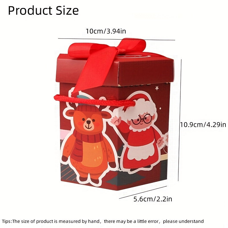 1pc Christmas Treat Boxes 3D Xmas Goodie Boxes Christmas Holiday Party Favor