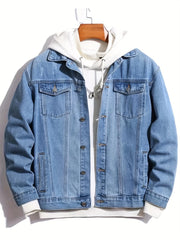 Men's Double Pocket Loose Denim Jacket