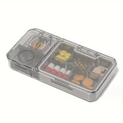 Portable Pill Organizer with Cutter and Grinder