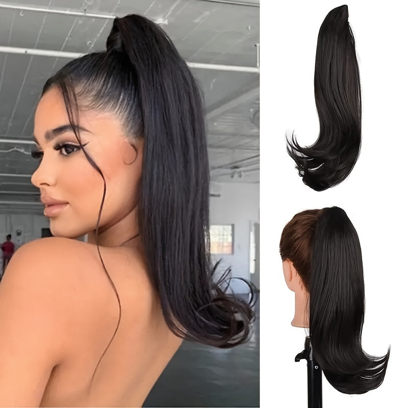 Clip Ponytail Hair Extensions 40-64 Cm Straight Claw Hair Extension