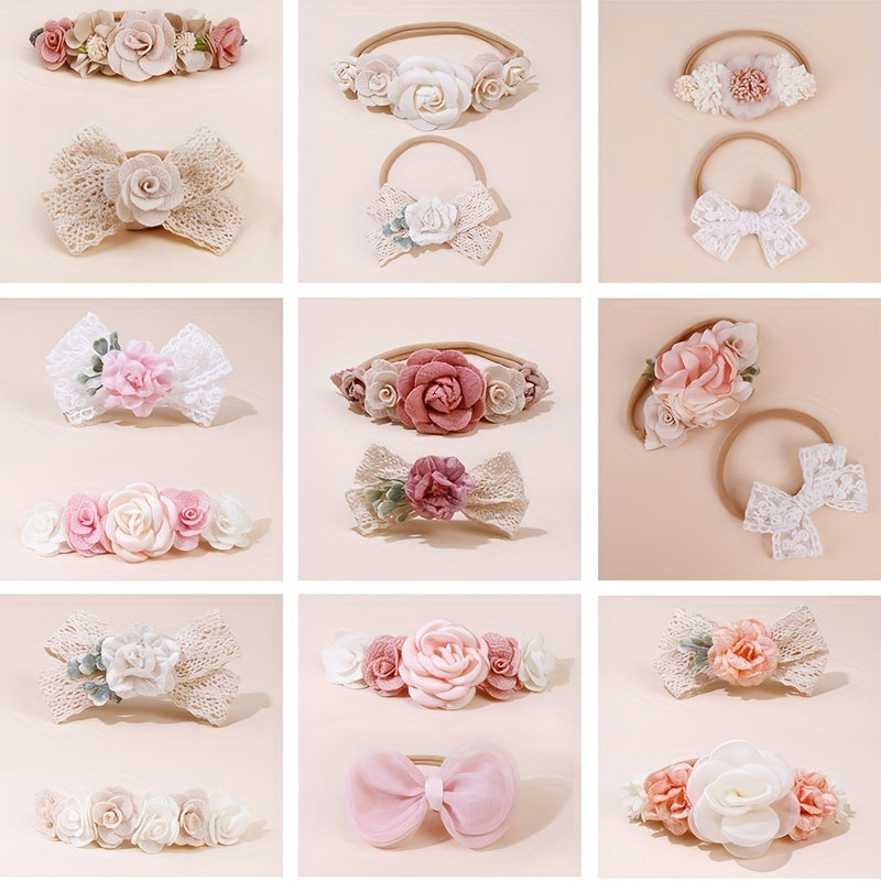 2 Pcs Baby Headbands Hairbands Elastics Hair Accessories For Baby Girls Newborn