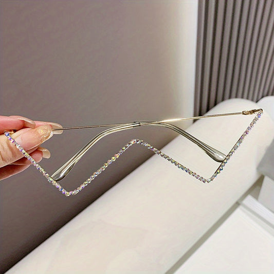 Y2K Rhinestone Glasses Frame for Party Club Photo Booth
