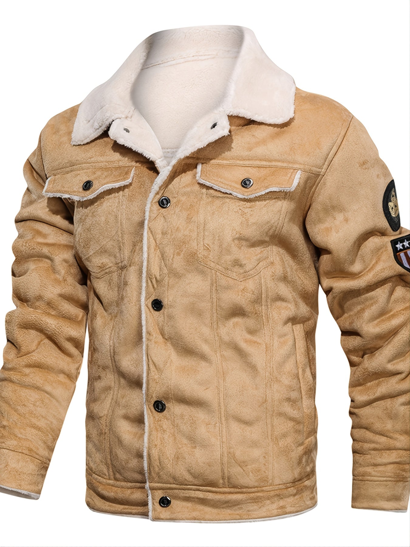 Men's Fur Integrated Thermal Jacket For Winter