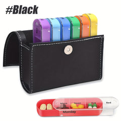 7-Day Pill Organizer Travel Case Reminder Durable Plastic