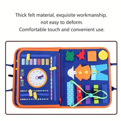 Montessori Busy Board Sensory Toy for Toddlers 1-4