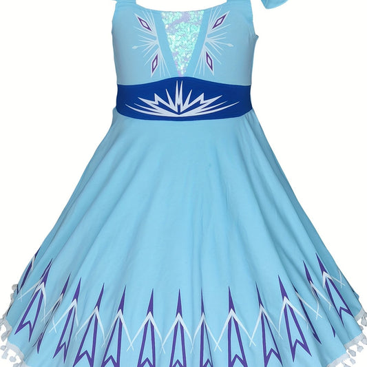 Girls Camisole Princess Dress Ice & Snow Fairy Tale Character Costume