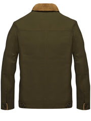Men's Warm Fleece Cotton Biker Jacket Coat