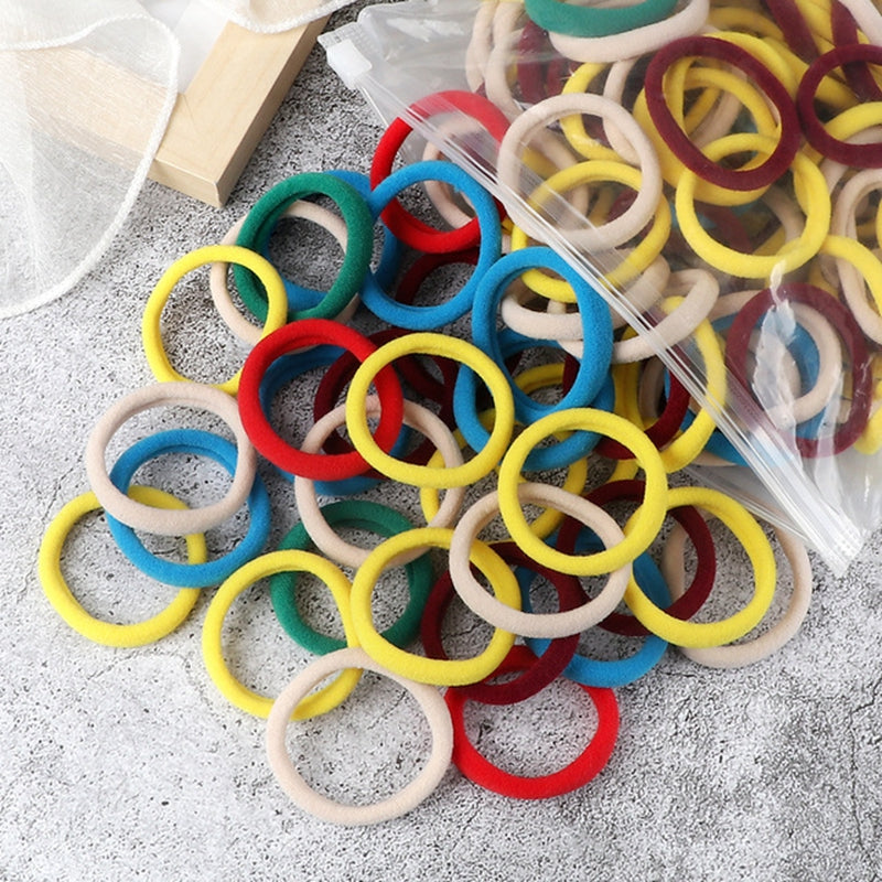 50pcs Solid Hairbands Elastic Hairbands Hair Accessories Bulk Hair Ties