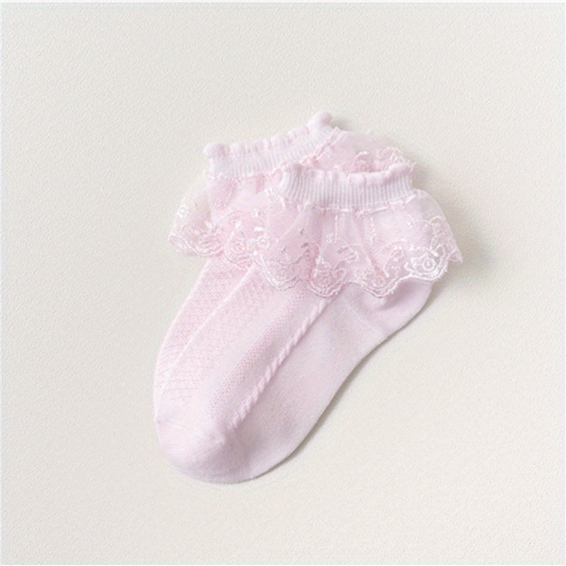 Kids Lace Socks Girls Cotton Mesh Princess Short Socks