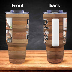 Custom Engraved 40oz Stainless Steel Tumbler with Lid and Handle