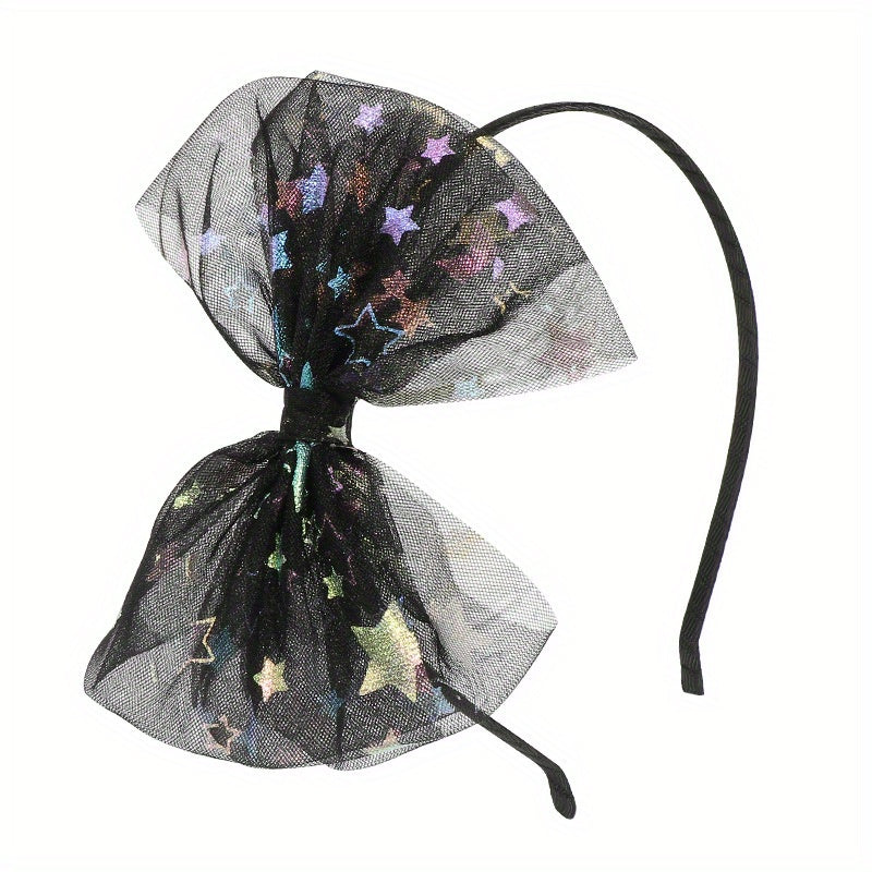 Halloween Mesh Hair Hoop with Cat Ears for Children