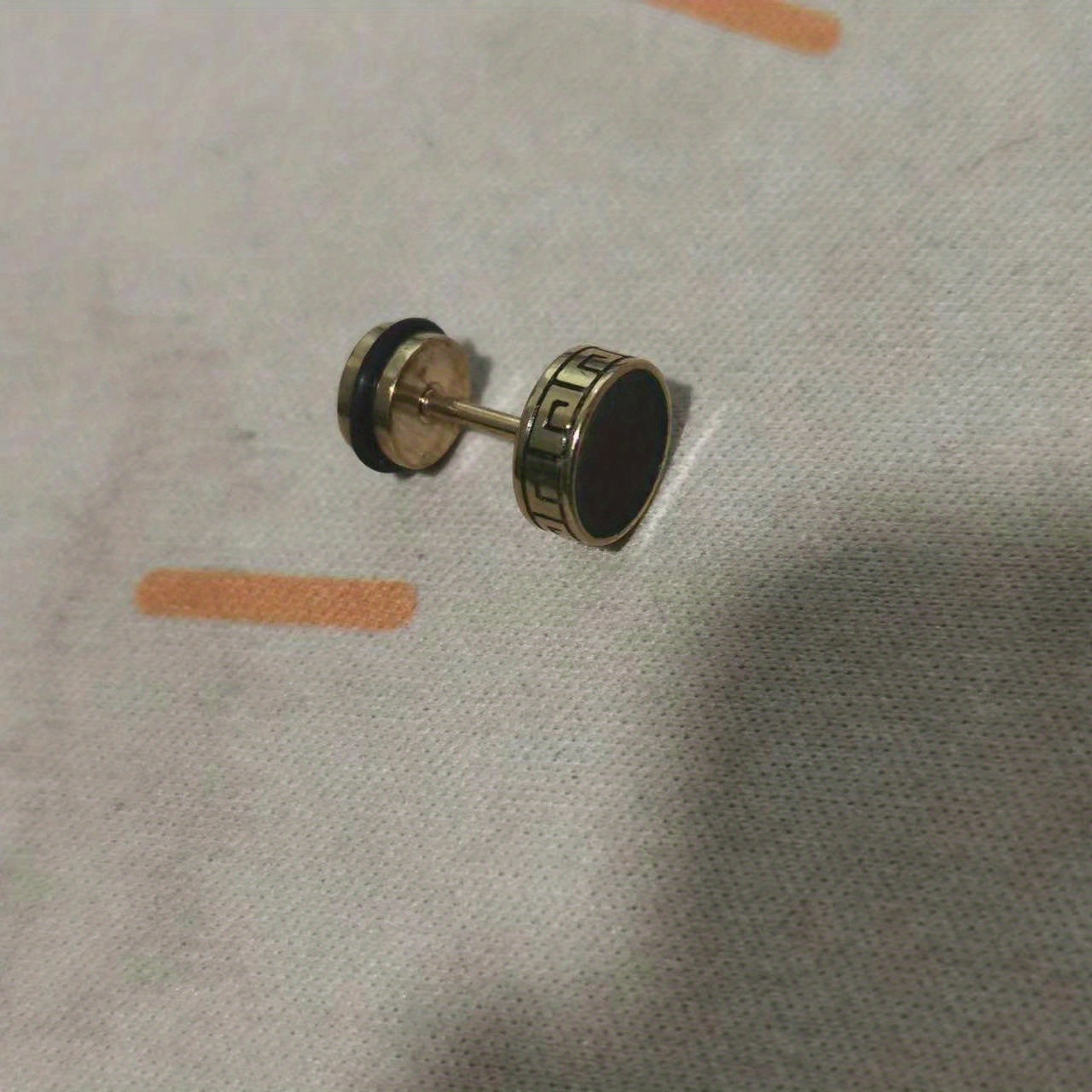 Funky Stainless Steel Stud Earring Round Barbell Retro Style