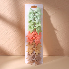 10pcs Candy Bowknot Hair Clips for Baby Girls