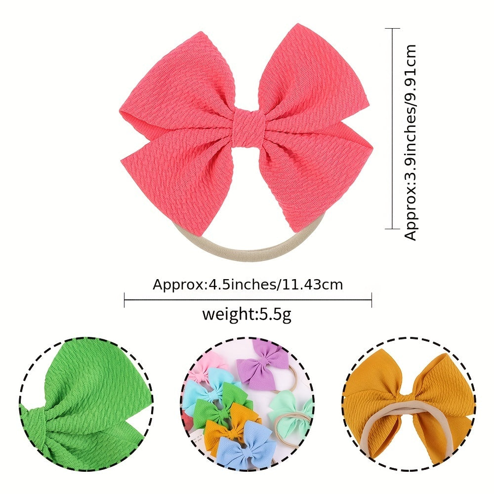 Girl's Bow Headband Soft Nylon Hair Elastic