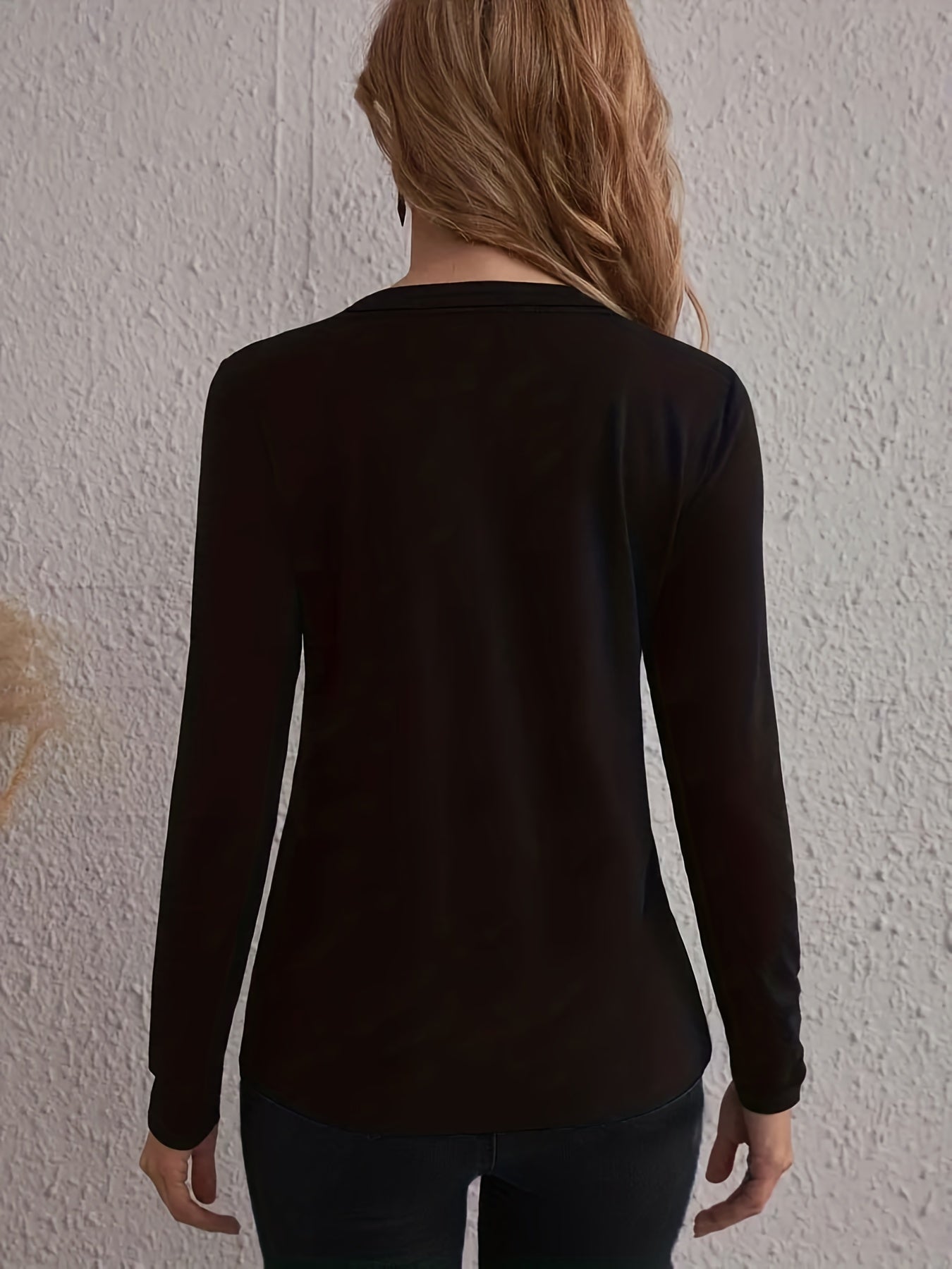 Leopard Lightning Print Long Sleeve Round Neck Tee