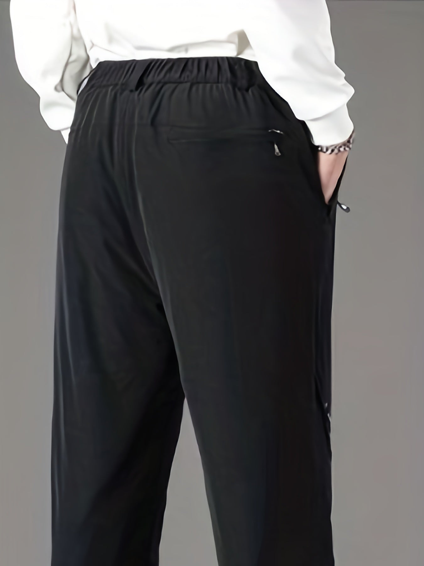 Men's Winter Warm Fleece Lined Pants Outdoor Sports Camping Straight Pants