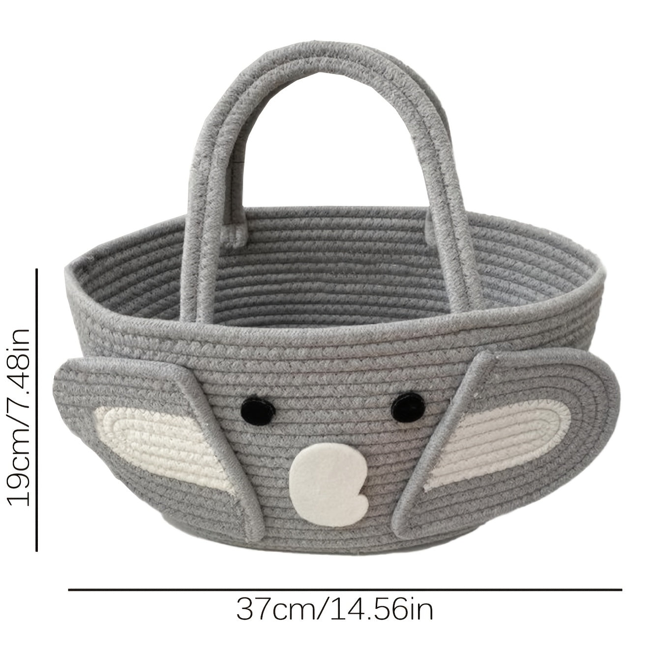 Elephant Themed Diaper Storage Basket Durable Polyester