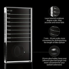 Crystal Eyelash Extension Pallet False Lash Tray Strip Glue Holder