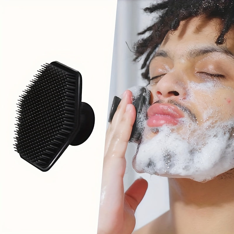 Men's Silicone Face Scrubber Exfoliator Pad & Massager for Deep Cleansing