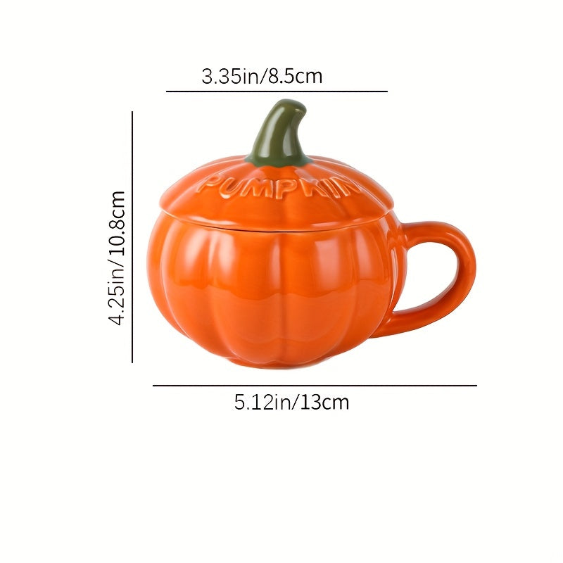 Halloween Pumpkin Coffee Mug Ceramic Mug With Lid