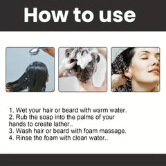Gray Hair Darken Shampoo Bar Hair Cleaning Care Soap