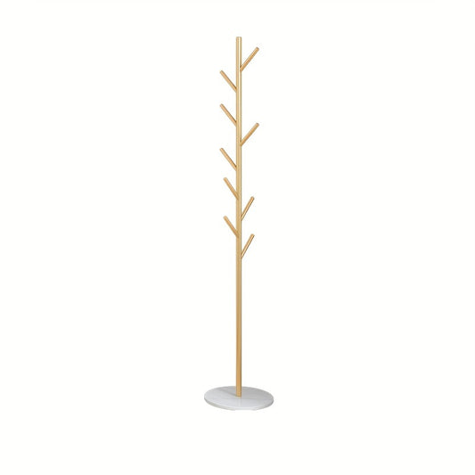 Tree Coat Rack Stand with Decorative Base for Hallway Entryway Coat