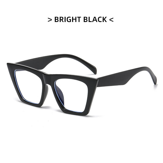 Fashionable Square Eyeglasses Frame with Light Blocking Clear Lens