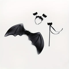 4pcs Halloween Bat Costume Set Puffy Skirt Bat Wings Bat Bandana
