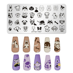 Reusable Nail Stamping Plates Animals Cats Dogs Snakes Easy to Use