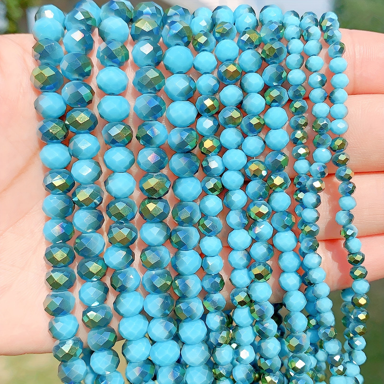 60-80-110pcs Lake Crystal Beads 4-8mm DIY Bracelet Jewelry Making