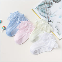 Kids Lace Socks Girls Cotton Mesh Princess Short Socks