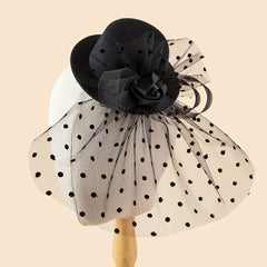 Girls Polka Dot Mesh Flower Hair Clip Headwear Princess Accessories