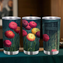 20oz Farmhouse Roses Stainless Steel Tumbler Mug