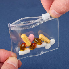 Reusable Medicine Storage Bags Set Zipper Bait Jewelry Self Sealing