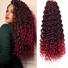 2pcs 50.8cm Afro Kinky Curly Hair Bundles Braided Hair Extensions Synthetic 1B