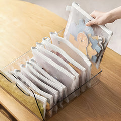 3pcs Transparent Storage Bags with Zipper for Toys & Puzzles