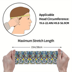 Tie Dye Headband Yellow Red Sports Casual Halloween Campus Events