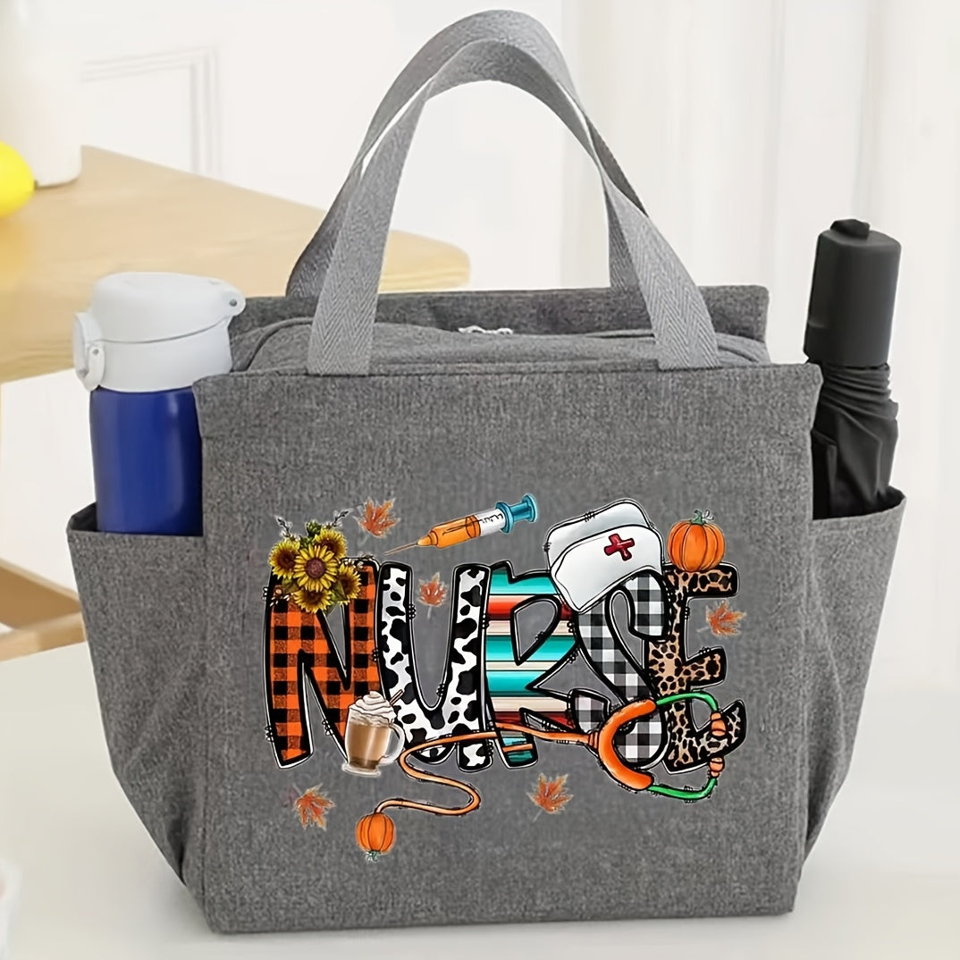 Large Capacity Insulated Animal Print Tote for Women - Durable Polyester