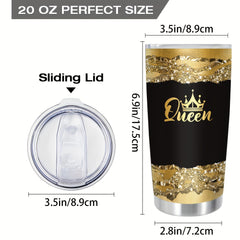 20oz Stainless Steel Insulated Tumbler with Lid - Reusable Hand Wash