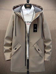 Men's Windproof Hoodie Jacket with Pockets