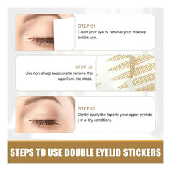 Invisible Double Eyelid Tape Y Fork + Tweezer - Eye Lift Tape