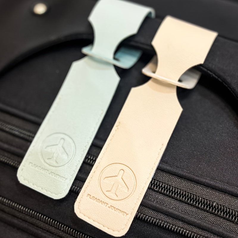 PU Leather Luggage Tag for Suitcases, Name Tag